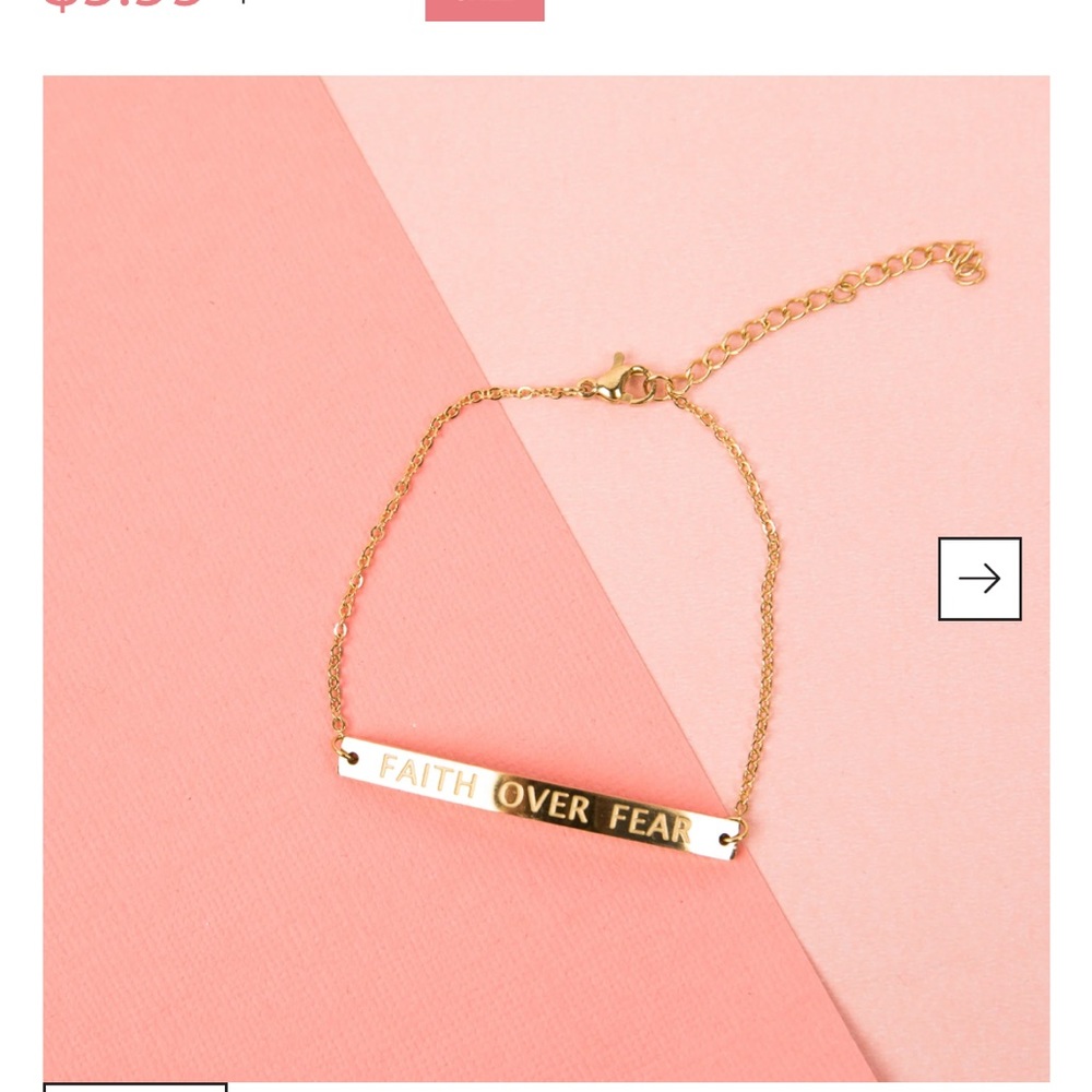 Faith over fear bracelet
